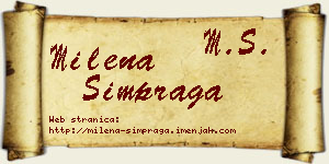 Milena Šimpraga vizit kartica